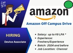 Amazon Device Associate Recruitment 2024