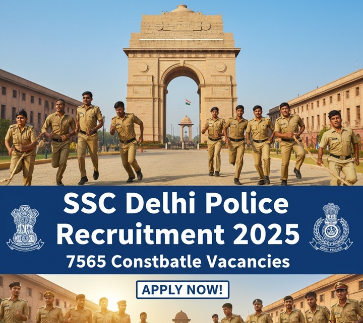 SSC Delhi Police Recruitment 2025 for 7565 Constable Vacancies [Live]