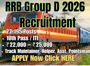 RRB Group D 2026 Level 1 Recruitment, 22195 Posts Notification Guide