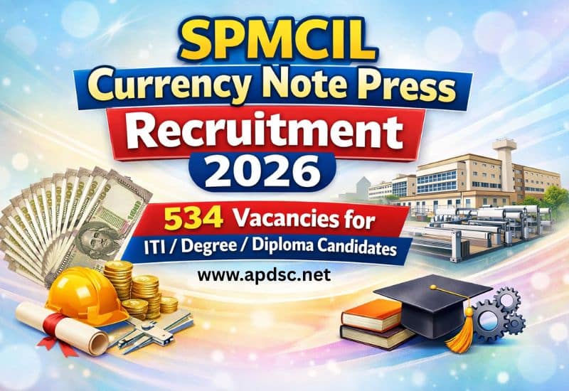 SPMCIL Currency Note Press Recruitment 2026 534 Vacancies for ITI,Deg, Diploma, Apply Now