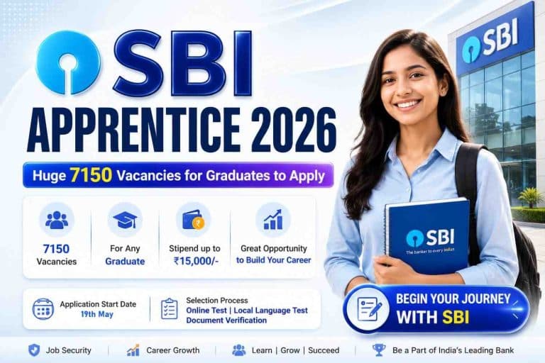 SBI Apprentice 2026 Recruitment [Out], Apply Online for 7150 Vacancies ...