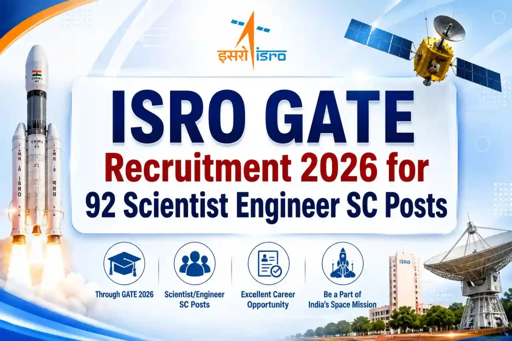 ISRO GATE Recruitment 2026 for 92 Scientist Engineer SC Posts ISRO GATE Recruitment 2026 for 92 Scientist Engineer SC Posts