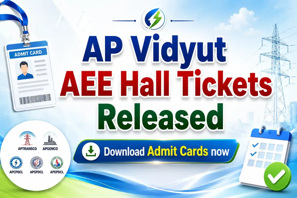 AP Vidyut 2026 AEE Hall Tickets Released – Download AEE Admit Cards AP Vidyut 2026 AEE Hall Tickets Released – Download AEE Admit Cards