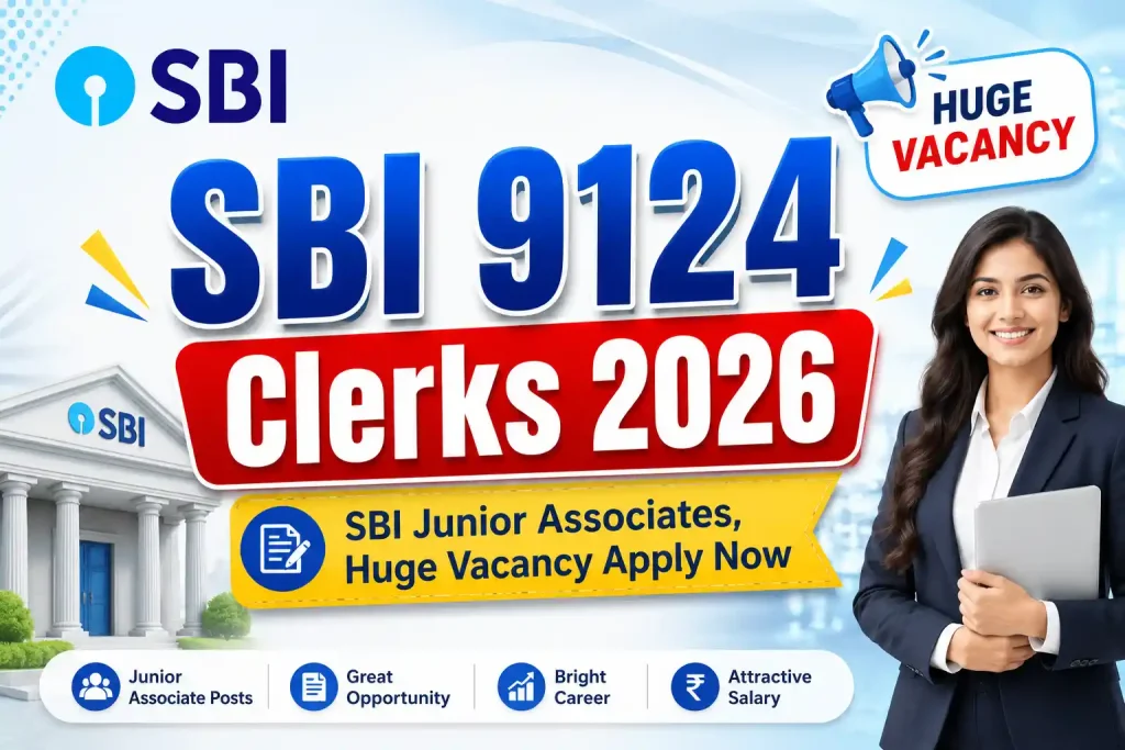 SBI Clerk 2026: SBI 9124 Junior Associates Recruitment, Complete Details SBI Clerk 2026: SBI 9124 Junior Associates Recruitment, Complete Details