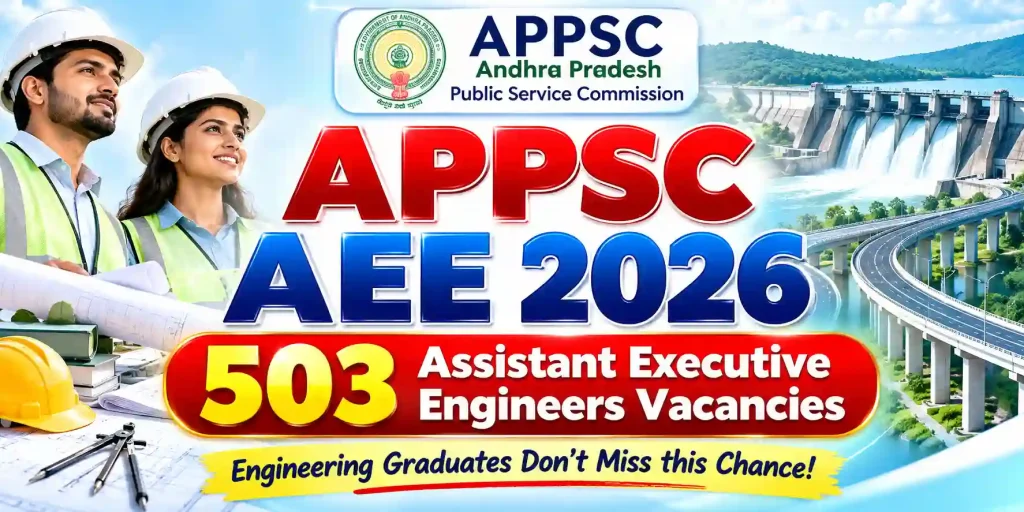 APPSC AEE Recruitment 2026: Notification for 503 Assistant Executive Engineers APPSC AEE Recruitment 2026: Notification for 503 Assistant Executive Engineers