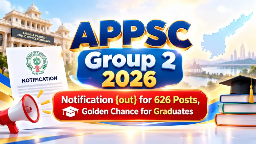 APPSC Group 2 2026 Notification {out} for 626 Posts APPSC Group 2 2026 Notification {out} for 626 Posts