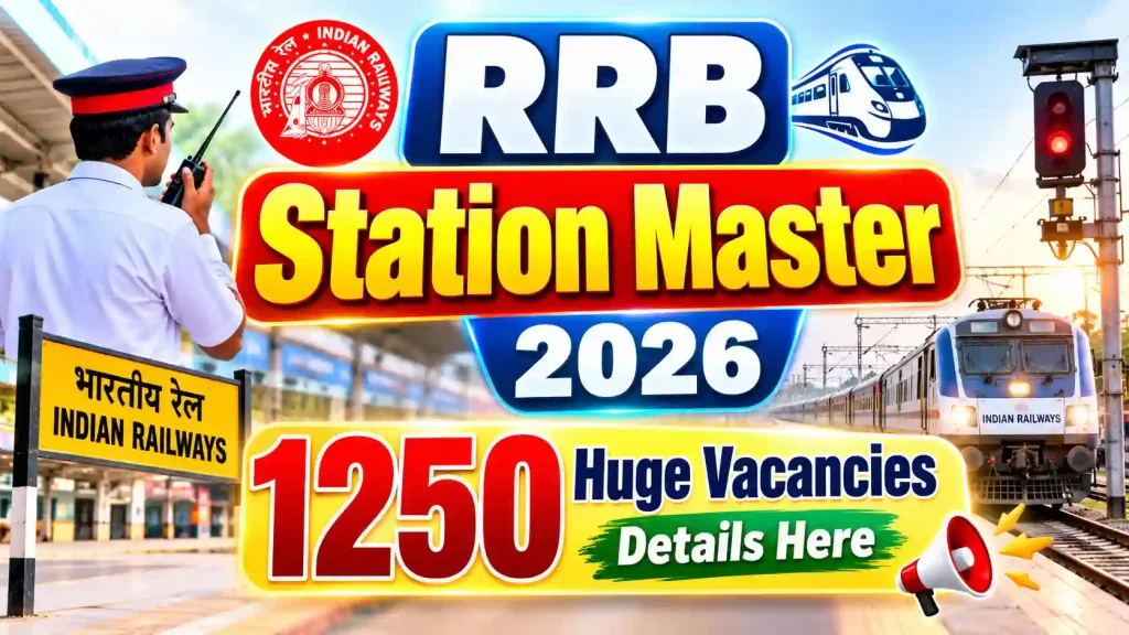RRB Station Master 2026: CEN 08/2026 Recruitment Notification for 1250 Posts RRB Station Master 2026: CEN 08/2026 Recruitment Notification for 1250 Posts